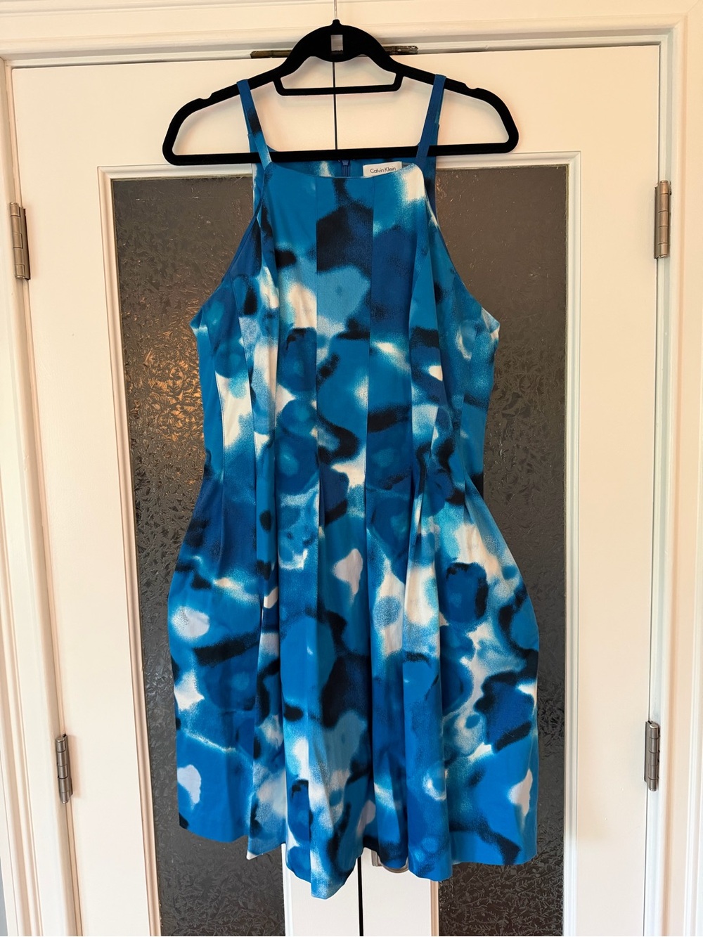 Fit and Flare Watercolor Print Dress